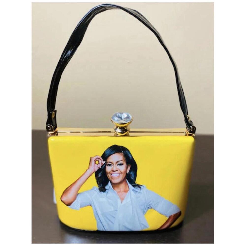 Michelle Obama Clutch Handbag, Yellow‎ –Boutique Purse